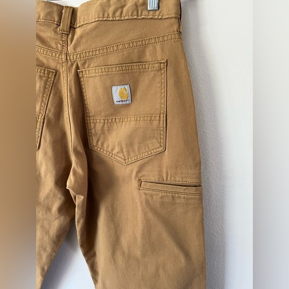 Carhartt Relaxed Straight Rigby Canvas Work Pants Hickory Tan Size W31XL32 - Picture 8 of 12